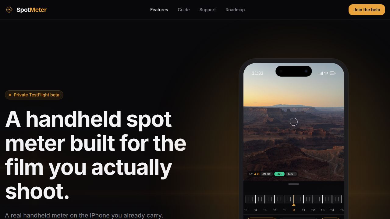SpotMeter: Precision iPhone Spot Meter for Film Photographers